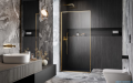 Radaway Modo F SL Gold II kabina Walk-in 55x201,6cm lewa złoty połysk szkło przejrzyste 10419055-09-01L