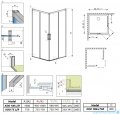 Radaway Idea Kdd kabina 100x75cm chrom połysk/szkło przejrzyste 387062-01-01L/387066-75-01R