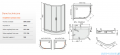 Sanplast TX kpl-L-KP4/TX5b kabina asymetryczna lewa + brodzik 80x100x206 cm przejrzysta 602-271-0290-38-401
