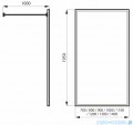 Massi Walk in Gold 130x195cm kabina Walk In przejrzyste MSKP-FA1020-130-G