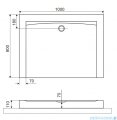 Excellent Forma Compact X brodzik prostokątny 100x80 cm struktura, biały mat BREX.1403.100.080.WHC