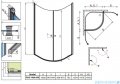 Radaway Eos PDD kabina prysznicowa 100x100 szkło intimato + brodzik Patmos A + syfon 37623-01-12N