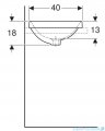 Geberit VariForm Umywalka okrągła wpuszczana w blat 40cm bez przelewu KeraTect 500.702.00.2