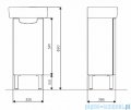 Koło Rekord szafka wisząca podumywalkowa  32,5x59,1x28,5 cm biały połysk 89541