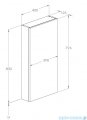 Roca Extra Kolumna łazienkowa niska z 1 drzwiami slim 80x40x12 CZARNY MAT A857957532
