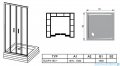 Ravak Blix BLDP4 drzwi prysznicowe 160cm aluminium transparent Anticalc 0YVS0C00Z1