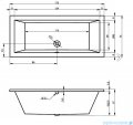Riho Lusso wanna prostokąta 170x75cm z hydromasażem Air lewa B007005005