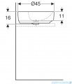 Geberit VariForm Umywalka okrągła z półką, z przelewem 45cm 500.769.01.2
