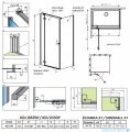 Radaway Fuenta Kdj kabina 90x75cm lewa chrom połysk szkło przejrzyste 1384044-01-01L/1384049-01-01