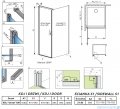 Radaway Nes Kdj I Brushed GunMetal kabina 100x80cm lewa szczotkowany grafit 10022100-92-01L/10039080-01-01