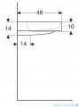 Geberit One CleanDrain Umywalka prostokątna z otworem na baterię 105x48cm KeraTect 505.046.00.1