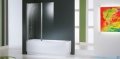 Novellini Parawan Aurora2 120x150cm profil chrom szkło aqua AURORAN2-2K