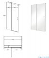 Besco Exo-C Black drzwi prysznicowe 100x190 przejrzyste ECB-100-190C