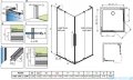 Radaway Furo SL Black KDD kabina 120x120cm czarny mat/szkło przejrzyste 10305120-54-01L/10305120-54-01R