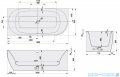 Sanplast Loft Line wanna asymetryczna lewa WAL(L)/LOFT 180x80 cm biała 610-500-1220-01-000