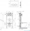 Omnires Flush Set Strongframe stelaż podtynkowy do WC przycisk spłukujący biały połysk STFWC1M-RBP