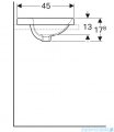 Geberit VariForm Umywalka owalna z półką z otworem na baterię, bez przelewu 60x45cm szkliwiony spód KeraTect 500.735.00.2