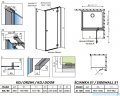 Radaway Essenza New Black Kdj kabina 80x100cm prawa szkło przejrzyste 385043-54-01R/384052-54-01