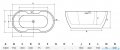 Besco Navia wanna 140x75cm wolnostojąca z syfonem #WAS-140-N