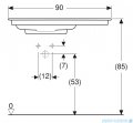 Geberit One CleanDrain Umywalka meblowa z powierzchnią odkładczą po prawej stronie 90x48cm KeraTect 505.007.00.1