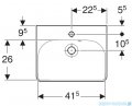 Geberit Smyle Square Umywalka 45x36cm 500.222.01.1