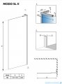 Radaway Modo SL II kabina Walk-in 105x200 prawa szkło przejrzyste 10319105-01-01R 