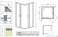 Radaway Classic C Kabina prysznicowa kwadratowa z drzwiami przesuwnymi 80x80 szkło grafitowe profile białe 30060-04-05