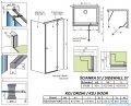 Radaway Torrenta KDJ kabina prysznicowa 100x95 prawa przejrzyste wspornik krzyżowy 133210-01-01R/1330095-01-01