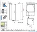 Radaway Torrenta Kdj Kabina prysznicowa 100x75 lewa szkło przejrzyste 32243-01-01NL