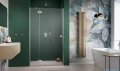 Radaway Essenza 8 Brushed Nickel Dwj drzwi wnękowe 110cm lewe szczotkowany nikiel/szkło przejrzyste 10480712-01-01L/10460337-91-01L