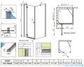 Radaway Almatea KDJ Kabina prostokątna 100x80 Lewa szkło brązowe 32142-01-08NL