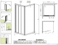 Radaway Treviso DW+S kabina 100x75 szkło przejrzyste 32323-01-01N/32433-01-01N