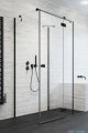 Radaway Essenza Black Kdj+S kabina 80x120x80cm prawa szkło przejrzyste 1384051-01-01/1385024-54-01R/1384051-01-01