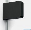New Trendy Eventa Black Chrome Parawan nawannowy 80x150 cm z wspornikiem skośnym przejrzyste czarny połysk EXK-5690