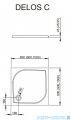 Radaway Drzwi wnękowe przesuwne Espera DWJ 100 lewe szkło przejrzyste + brodzik Delos C + syfon 380495-01L/380210-01L/SDC1010-01