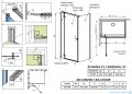 Radaway Essenza 8 Kdj kabina 90x90cm lewa szkło przejrzyste 10480612-01-01L/10470237-01-01L/10113090-01-01