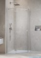 Radaway Essenza 8 Brushed Nickel Ptj kabina pięciokątna 100x90cm lewa szczotkowany nikiel 10490000-91-01L/10490900-01-01 