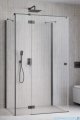 Radaway Essenza Brushed GunMetal Kdj+S kabina 80x100x80cm lewa szczotkowany grafit 1384051-01-01/1385022-92-01L/1384051-01-01