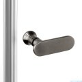 New Trendy New Soleo Gunmetal Brushed 120x195 cm drzwi wnękowe wsporniki skośne grafit szczotkowany/szkło przejrzyste D-0973A