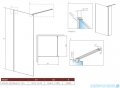 Radaway Modo X Black II kabina Walk-in 155x200 szkło przejrzyste 10mm 389355-54-01