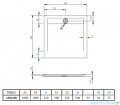 Radaway Teos C brodzik kwadratowy 100x100cm cemento HTC100100-74