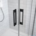 Radaway Idea Black Pdd kabina 80x90cm szkło czarny mat/szkło przejrzyste 387139-01-01/387150-54-01