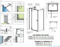 Radaway Essenza Gold Kdj+S kabina 80x80x80cm lewa złoty połysk szkło przejrzyste 1384051-01-01/1385021-09-01L/1384051-01-01
