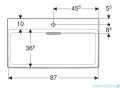 Geberit One CleanDrain Umywalka prostokątna z otworem na baterię 90x48cm KeraTect 505.038.00.1