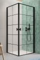 Radaway Nes 8 Black Kdd I Factory kabina 80x80cm czarny mat/szkło przejrzyste 10071080-54-55L/10071080-54-55R