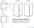 Ravak Chrome CRV1 drzwi prysznicowe 1/2 100cm białe transparent 1QVA0101Z1