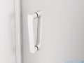 SanSwiss Cadura White Line drzwi przesuwne 140cm jednoskrzydłowe prawe z polem stałym profile biały mat CAS2D1400907