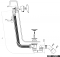 Omnires syfon wannowy automatyczny z napełnianiem chrom TK122-PLUS-3.01CR