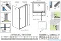 Radaway Nes 8 Black Kdj II kabina 110x80cm prawa czarny mat/szkło przejrzyste 10086110-54-01R/10089080-01-01