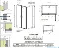 Radaway Eos II KDS kabina prysznicowa 90x90 lewa szkło przejrzyste 3799481-01L/3799411-01R